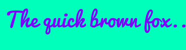 Image with Font Color 8000FF and Background Color 00FFBB